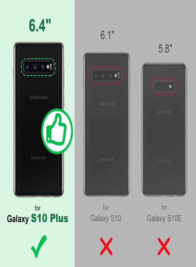 Silverback for Samsung Galaxy S10 Plus Case, Moving Liquid Holographic Glitter Case with Ring Stand, Girls Women Bling Diamond Slim Protective Case for Galaxy S10 - Purple - Image 2